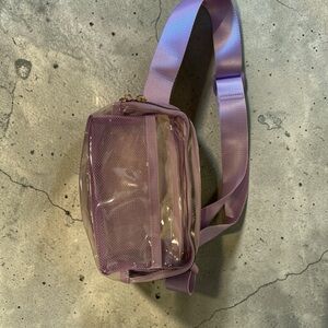 Purple Clear Crossbody Bag